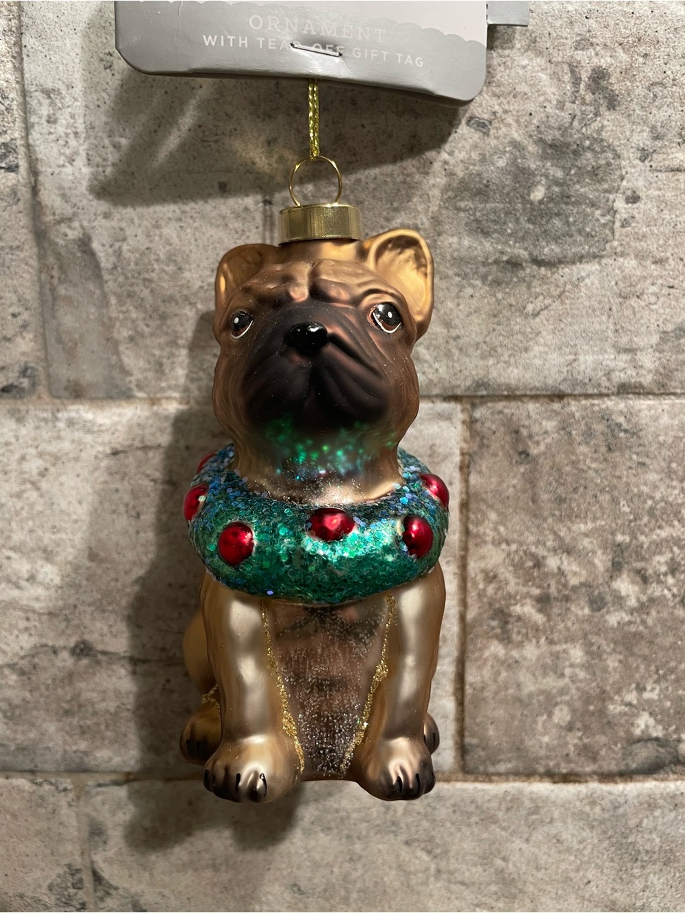 ❤️ WONDERSHOP GLASS DOG ORNAMENT NEW